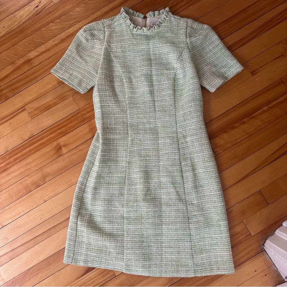 Nanette Lepore Light Green Tweed Dress